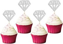 Gyufise 36Pcs Diamond Cupcake Toppe