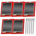 AZDelivery 2.4 inch TFT LCD Touch Screen Module XPT2046 PCB ILI9341 240x320 Pixels 8-bit SPI Serial Port Display 300mA 5V 3.3V compatible with Arduino Including E-Book! (Pack of 5)