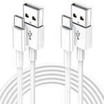 Catchke White Pack Of 2, 4 FT USB C Cable 5A Fast Charge, USB A to Type C Charger Cord Support USB 2.0 480Mbps Data Transfer Compatible with Galaxy S10 S9 Plus S21, Note 10 9, USB A Charger/USB-C