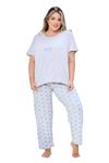 UC Ex Evans Plus Size Clothing for Women, Ladies Pyjamas Pjs Set Nightwear Grey