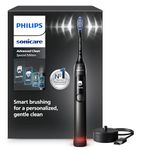 Philips Sonicare AdvancedClean Limited Edition Electric Toothbrush - Smart Screen, Pressure Sensor, Brush Head Replacement, 5 Brushing Modes and SmarTimer, Black, Model HX3792/11