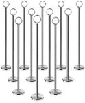 New Star Foodservice 23275 Ring-Clip Table Number Holder/Number Stand/Place Card Holder, 15-Inch, Set of 12