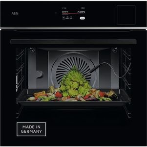 AEG Wifi Einbau-Dampfbackofen, Multidampfgarer, Serie 8 Touch-Swipe-Display, mit Schritt für Schritt assistiertem Kochen, Made in Germany,100% Auto-Dampf & SousVide, App-Rezepte, TP8SB73ZAB