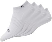 FootJoy Men's 2023 ProDry Lightweight Low Cut 2-Pack, White, Fits Shoe Size 7-12