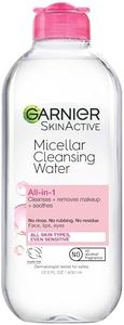 Garnier Micellar Water, Hydrating Facial Cleanser & Makeup Remover, Suitable for Sensitive Skin, Vegan, Cruelty Free, 13.5 Fl Oz (400mL), 1 Count