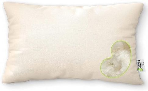 Bean Products Organic Kapok and Organic Latex Pillows, ORG COT + KAPOK + NAT ORG CASE, Natural, Toddler/Travel w/Case - 13 x 18