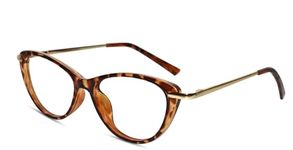 LensKandy | Premium Blue Cut Computer Glasses | Zero Power Antiglare | UV Protection Specs | Cat Eye Shape For Women | Brown tortoise shell color