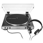 Audio-Technica AT-LP60XHP Fully Automatic Belt-Drive Turntable with ATH-250AV Headphones