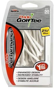 PRIDE GOLF TEE unisex adult 30 Count Golf Tees, White, 2.75 US