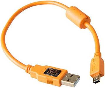 Tether Tools TetherPro USB 2.0 to USB Mini-B 5-Pin Cable | for Fast Transfer and Connection Between Camera and Computer | High Visibility Orange | 1 Foot (30 cm)