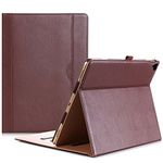 ProCase for iPad Pro 12.9 2017/2015 Case (1st Gen & 2nd Generation Old Model), Leather Case Stand Folio Book Cover for iPad Pro 12.9 Inch, with Multiple Viewing Angles & Pencil Holder -Brown