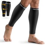 CAMBIVO Calf Compression Sleeves for Men & Women, 2 Pairs – Muscle Recovery & Improved Blood Circulation, Reduce Swelling & Fatigue, Shin Splints Support for Running, Cycling, Travel