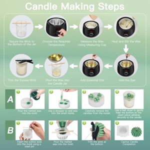 ZEROMX Candle Making Kit – 1200g Wax, Complete DIY Set