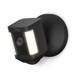 Ring Spotlight Cam Plus, Wired | Two-Way Talk, Colour Night Vision, and Security Siren (2022 release) - Black