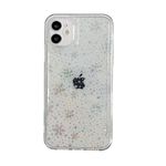 Blingy's for iPhone 15 Case, Cute Sparkle Bling Glitter Snowflake Pattern Winter Christmas Design Transparent Soft TPU Protective Clear Case 6.1 inch (Sparkling Snowflakes)