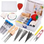 Felting Needles, Complete Needle Felting Kit, Wool Needle Felting Supplies with 8-Needle Felting Tool, 36/38/40 Gauge Felting Needles, Sewing Pins, Foam Mat, Scissors for Beginner Professional