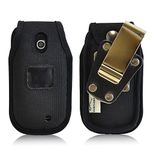 Turtleback Fitted Case Compatible with LG Revere 3 VN170 Flip Phone Black Nylon Heavy Duty Rotating Removable Metal Belt Clip