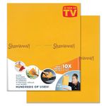 The Original Shamwow - Super Absorbent Multi-Purpose Cleaning Shammy Chamois Towel Cloth - Holds 10X its Weight in Liquid - Machine Washable - Will Not Scratch (2 Pack, Large Orange)