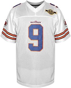 Phoneutrix Bobby Boucher #9 The Waterboy Adam Sandler Movie Mud Dogs Bourbon Bowl Football Jersey (White, XX-Large)