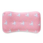 The White Willow Junior Size Memory Foam Soft Bed Baby Pillow for Kids for Extra Neck Support with Removable Pillow Cover Special Butterfly Shaped - Pink 1 Year & Above (20" L x 11" W x 3" H)