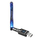 ZEXMTE Long Range Bluetooth Adapter PC, USB Bluetooth Adapter, 328FT / 100M, Anti-Interference Bluetooth Dongle 5.0 for Bluetooth Headset/Mouse/Keyboard/Speakers, Support Windows 10/8.1/8/7