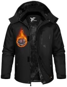 Yufawow Men Winter Jacket Work Coat Waterproof Windbreaker Insulated Heavy Softshell Heat Warm Thermal Clothes Ski Snow Snowboard Snowmobile Casual Outdoor Cold Weather Safety Security Construction
