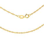 Carissima Gold Women's 9 ct Yellow Gold 1.2 mm Diamond Cut Twist Curb Chain Necklace of Length 46 cm/18 Inch