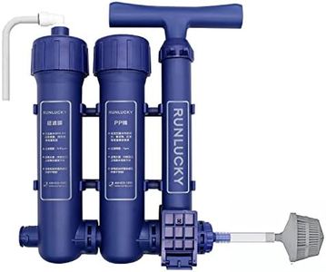 Large Portable Hand Pump Camping Water Filter - Emergency Water Filter Water Purifier System Water Distiller Emergency Portable Filtration for Hiking, Camping (Portable Water Filter)