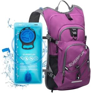 EVERFUN Hydration Backpack with Water Bladder 3L and Rain Cover, 18L Hiking Water Backpack Women Men Hydration Pack Insulated Lightweight Day Hydropack with Storage for Hiking, Biking, Running, Skiing