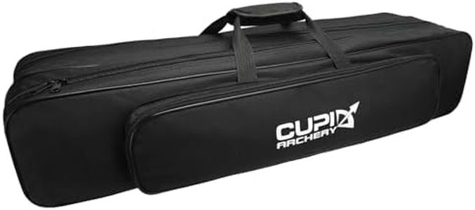LWANO Recurve Bow Case - Three Layers Archery Soft Bow Bag with Padded, Backpack Straps and Accessory pocket for Takedown Bow (Black)
