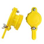 HIMO Honey Gate Valve for Extractor, 2 Pack Bee Honey Extractor Bucket Tap, Durable Nylon Honey Gate Valve for 5 Gallon Bucket Honey Beekeeping Extractor Bottling Equipment Beekeeper Tool-Yellow