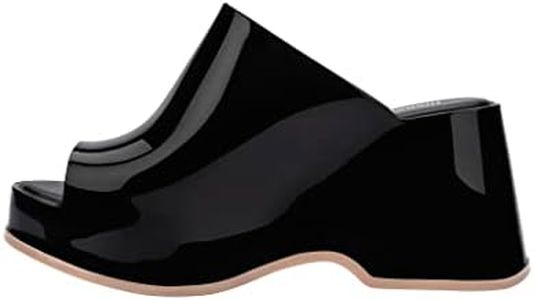 Melissa Patty Platforms for Women, Black/Beige, 8