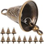 EXCEART 11Pcs Craft Bells Vintage Bells Classic Antique Bell Metal Hanging Bell Dog Potty Training Doorbell Wind Chimes Making Bell Fortune Jingle Bell for DIY Crafts Christmasï¼ˆRandom Styleï¼‰