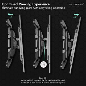 Invision Ultra Strong TV Wall Bracket – Double Arm Tilt & Swivel, 37-75"