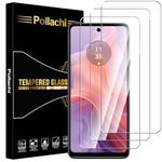 Pollachi for Motorola Moto E14/G04/G04S 2024Screen Protector [3 Pack] Tempered Glass Film for Motorola Moto E14/G04/G04S,Protective Film 9H Hardness,Shatterproof,Anti Fingerprints,No Bubbles