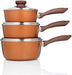 JML 3 Piece Copper Stone Saucepan S