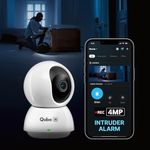 Qubo Smart 360° 4MP [Ultra 2K] Wi-Fi Security Camera [2026 Edition] by Hero Group | Indoor CCTV Cam for Home | AI Person Detection | Auto-Alarm | App Control