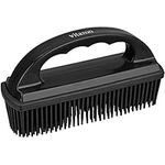 VITAZOO Pet Hair Remover Brush - Remove Cat and Dog Hair from Clothes Carpet Furniture Car - Rubber Cleaning Brush for Hairs on Carpets Stairs Sofa Vehicle Interior - Black