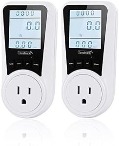 Watt Meter, Electricity Usage Monitor, Towallmark 2pcs Power Meter with Big LCD Display + Backlight, Power Consumption Monitor, Socket Meter, Kilowatt Wattage Voltage AMP Tester