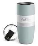 Simple Modern Travel Coffee Mug Tumbler with Flip Lid | Insulated Stainless Steel Iced Coffee Cup | Gifts for Women & Men | Voyager Collection | 20oz | Sea Glass Sage