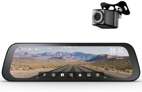70mai S500 Rearview Mirror DashCam, 3K 1944P Front & FHD Rear, STARVIS 2 with Dual HDR, 9.35” IPS Touch Screen, G-Sensor, WiFi, Super Capacitor, Optional Parking Mode (S500)