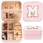 Personalized Travel Jewelry Case, Small Jewelry Box for Women, Jewelry Organizer for Valentine's Bridesmaid Gifts (M)