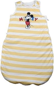 Little Peaches Pure Cotton Baby Sleeping Sack Bag, Inverted Zipper, Snap Button, Inner Padded, Yellow, TOG - 2.5, 0-6 Months