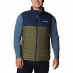 Columbia Men's Powder Lite Vest, Stone Green/Collegiate Navy, Small