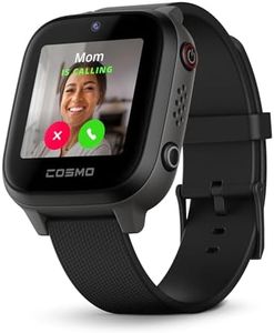 JrTrack 4 Kids Smart Watch by Cosmo | Phone Watch & GPS Tracker | Enhanced Parental Controls | Call, Text, Activity, School Lock | Spotify Music | SIM Card Included | SOS & Safety Alerts | (Black)