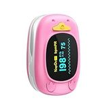 HealthTree Portable Fingertip Blood Oxygen Saturation Monitor, Pediatric Pulse Oximeter with OLED Screen Warning Function, Included 2AAA Batteries, Suitable for Baby, Kids 2.5-15 Year Old