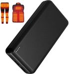 Whsahans 5V 2A 20000mah Heated Vest Heated Jacket Battery Pack Power Bank Rechargeable Battery for for Heated Vests Heated Jackets Heated Hoodies for Men Women(No DC Port, Not Suit for 7.4v)