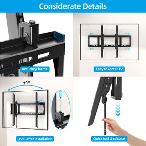 HOME VISION Heavy Duty Tilt TV Wall Mount for 48-120" LED/OLED/LCD – 200lbs, Max VESA 800x600mm