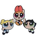 GDJEWLS 3 Pcs Powerpuff Girls Shoe Charms for Shoes, Wristbands and Bags Decoration | Non-Breakable, Non-Toxic PVC Shoes Charms | Fun Gift for Kids, Boys, Girls and Adults