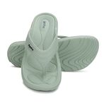 YOHO Drizzle Soft Slippers for Women, Mild Acupressure, Lightweight, Anti Skid & Slip, Diabetic Footwear for Woman, Home Wear Bathroom Chappal for ladies | Pastel Green - UK 6